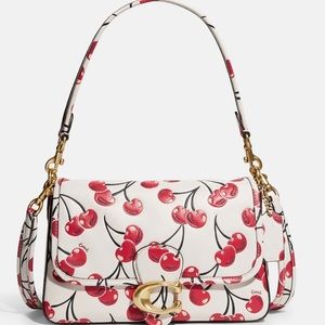 RESERVED for Valentinababy!! Soft Tabby Shoulder Bag With Cherry Print